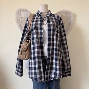 Carhartt Loose Fit Plaid Shirt Button Up Long Sleeve Oversized Indie Granola Dad